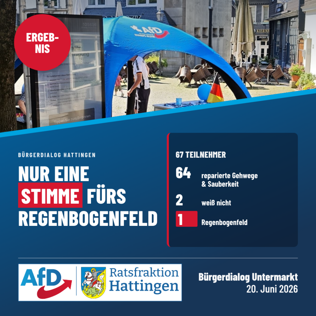 Bürgerbefragung am Untermarkt: nur eine Stimme für das Regenbogenfeld